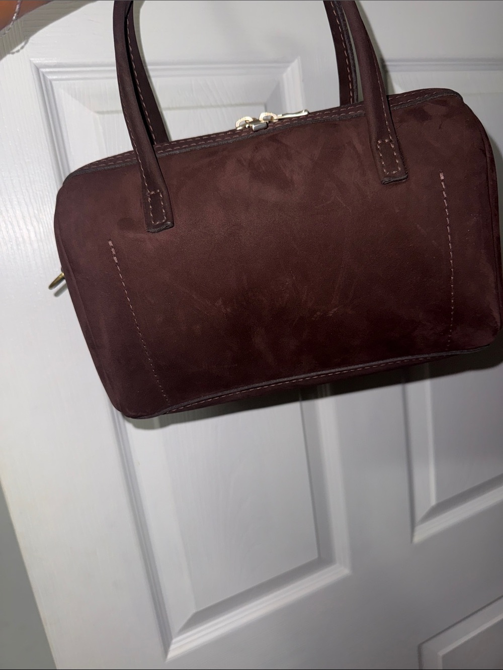 Portland Leather velvet Brown Suede large Sloan- premium - Picture 3 of 4